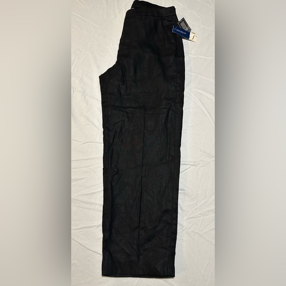 NWT Jones New York Signature Woman 100% linen black trousers 14W - Picture 2 of 6